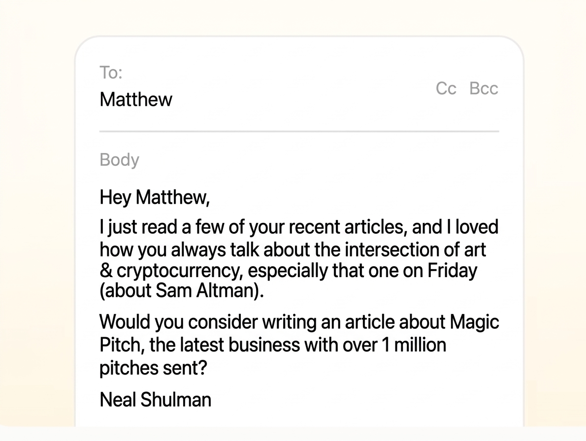 Write personalized pitches at scale